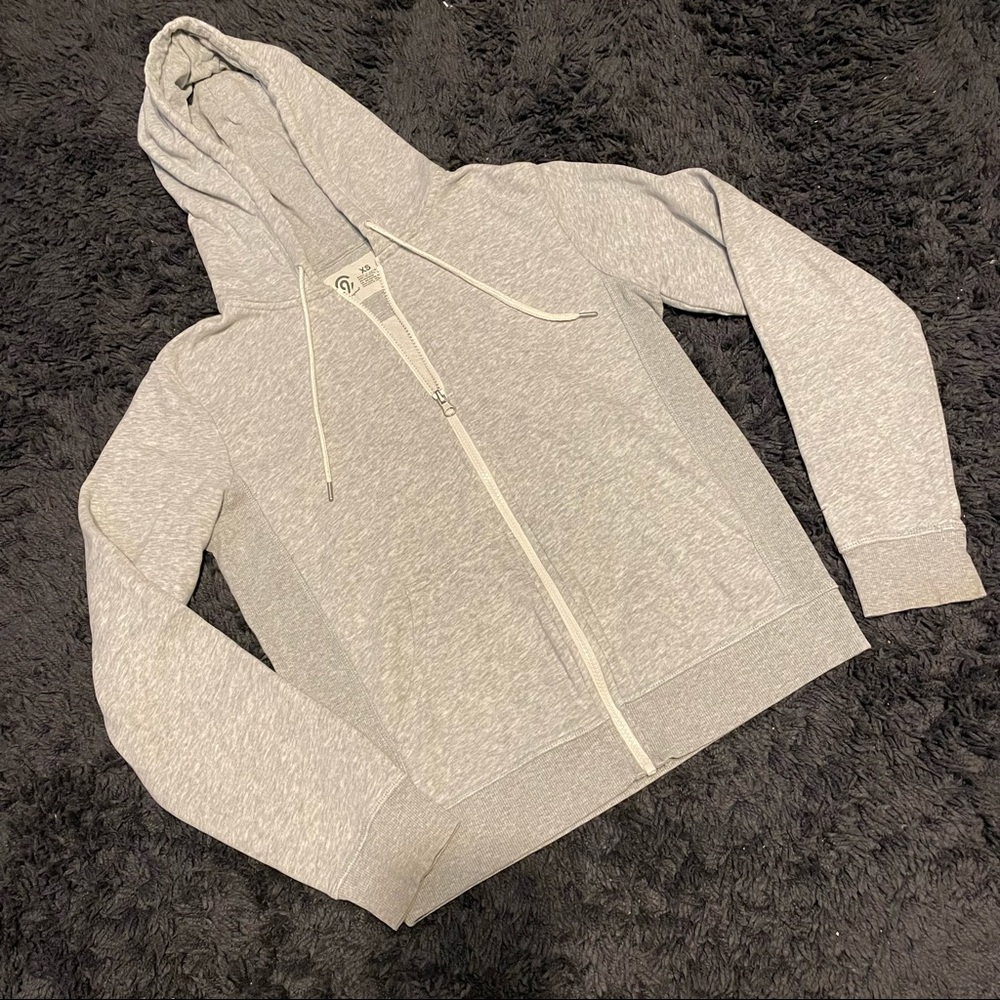 Gray Champion Zip Up Hoodie - XS